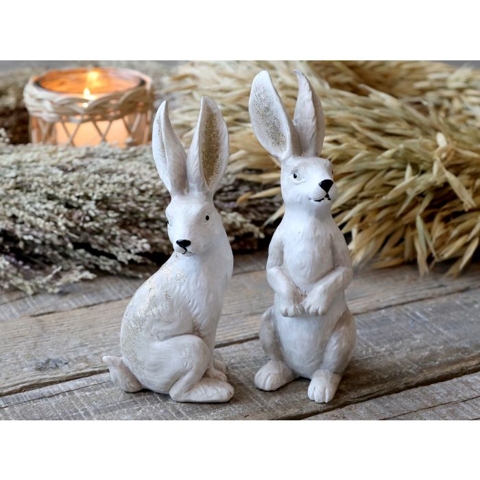 Rabbits With Glitter Set of 2