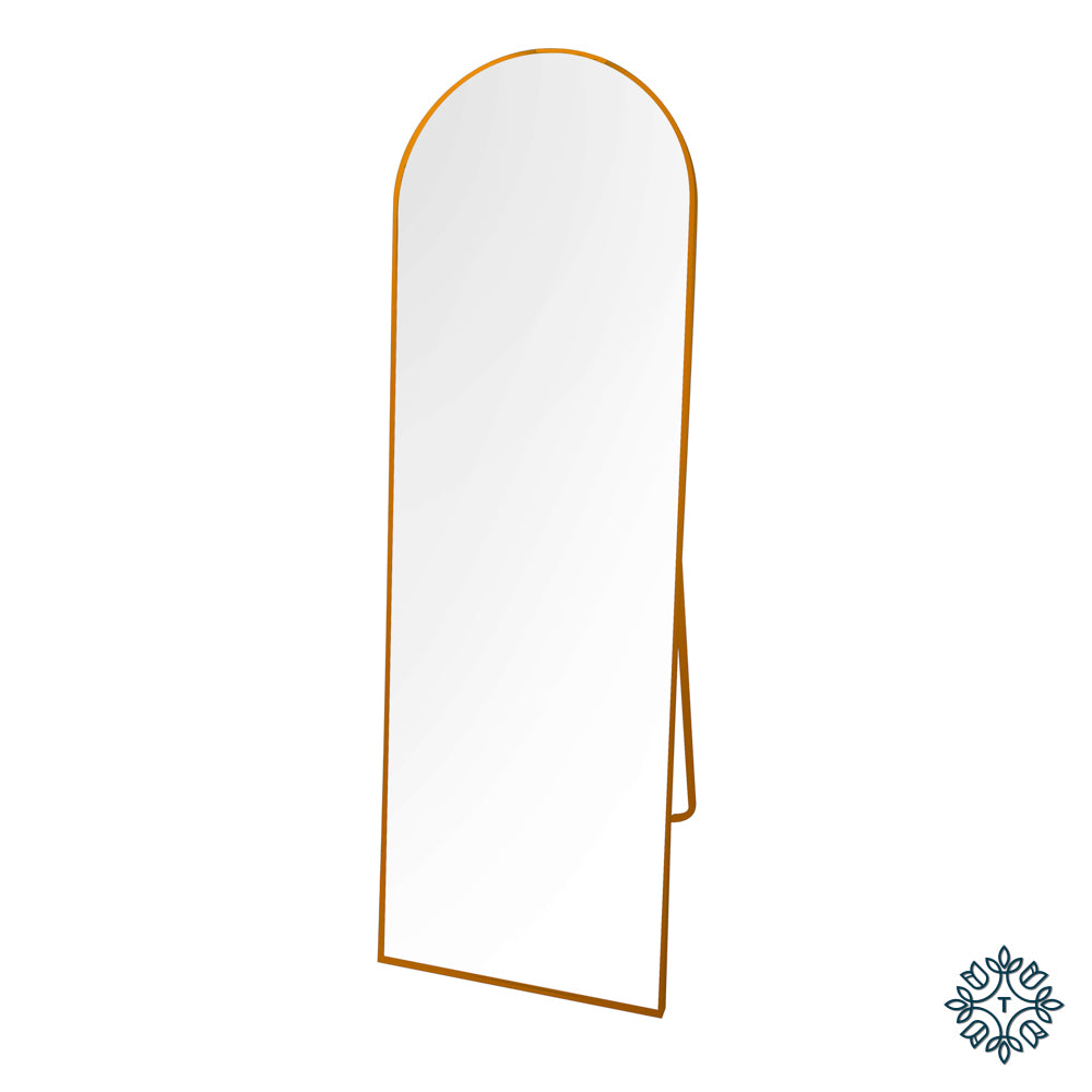 Modena Floor Standing Mirror,Gold 160cm