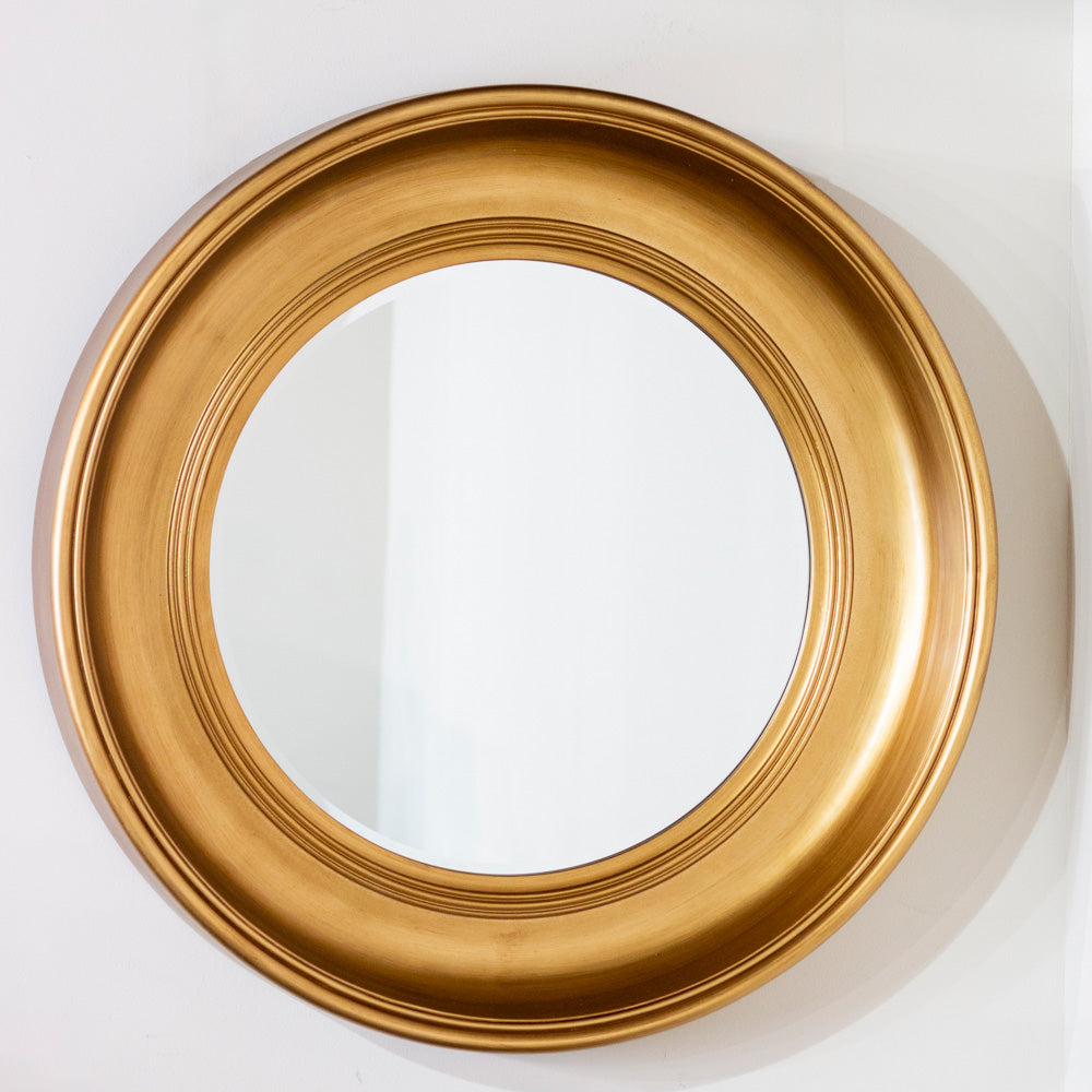 Marcella Deep Gold Round Mirror