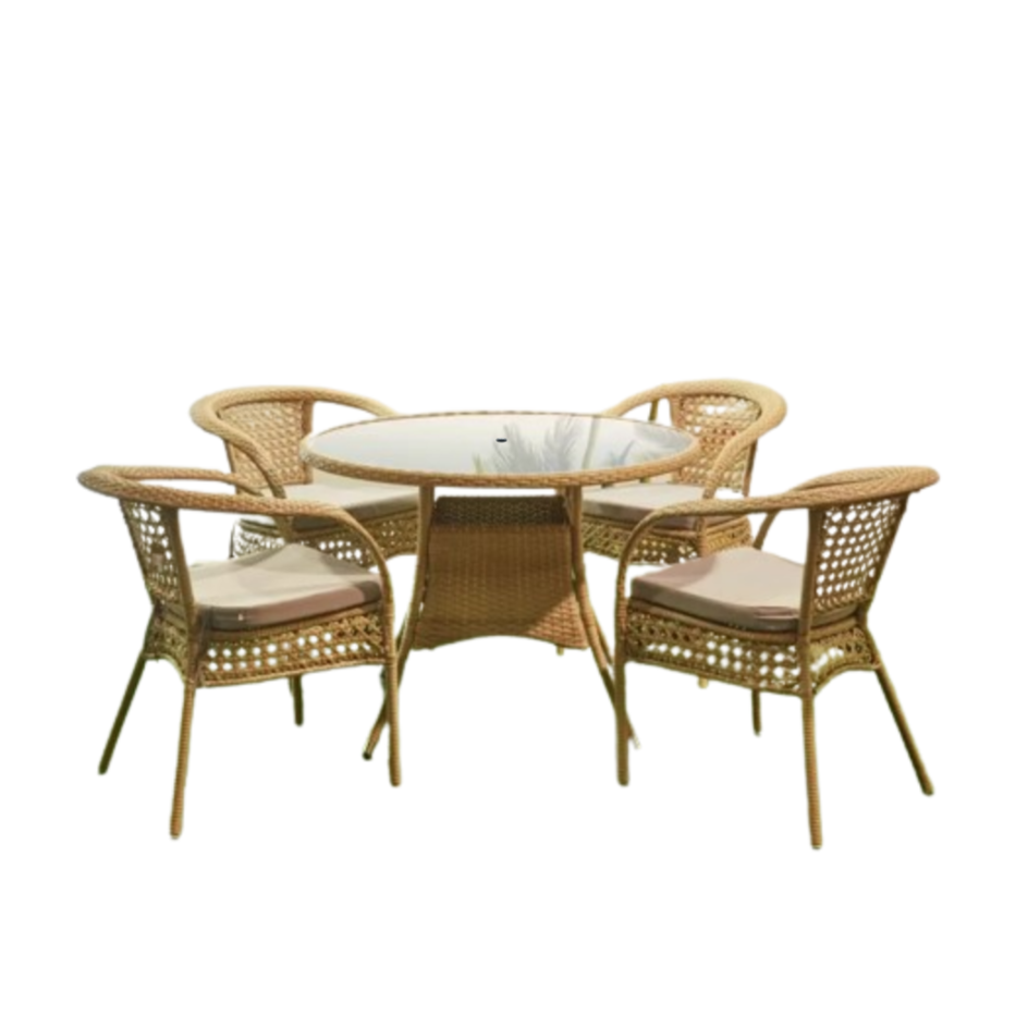 Kilkee 4 Seater Round Dining Set